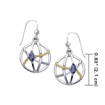 Contemporary with Rope Design Earrings MER1255 - Jewelry